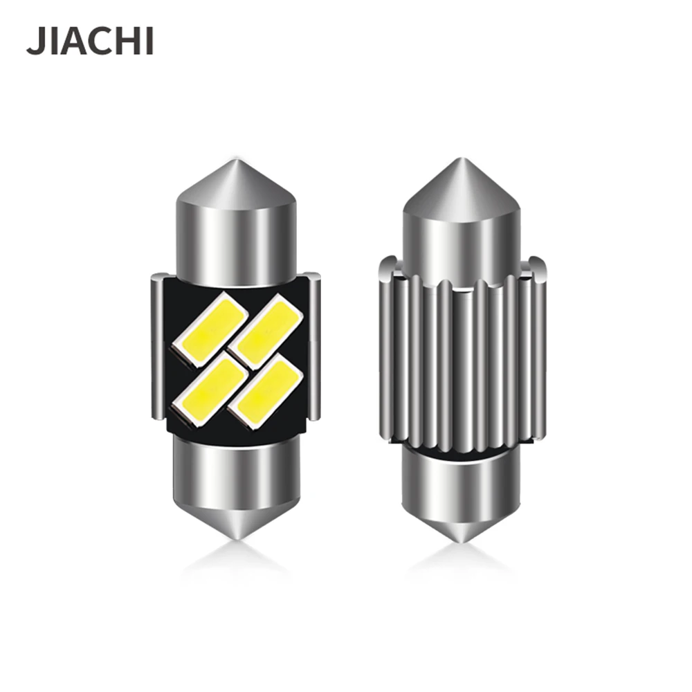 

JIACHI 100 шт. новый дизайн Canbus без ошибок C5W гирлянда светодиодная лампа 39 мм 41 мм C10W авто купольный светильник внутренняя лампа для чтения 12 В белый
