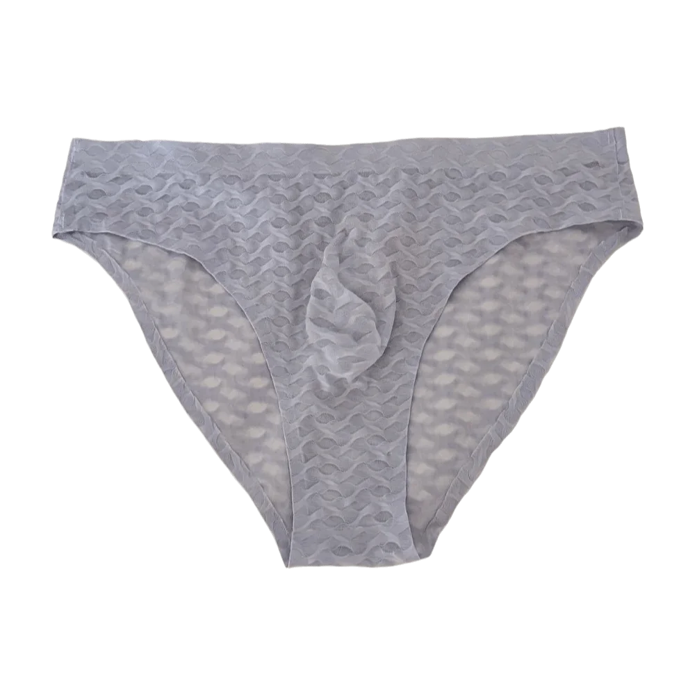 Comfortable Mesh Thin Men's Underwear Transparent U Convex Pouch Ice Silk Underpants Bubble Low Waist Men Triangle Briefs Male