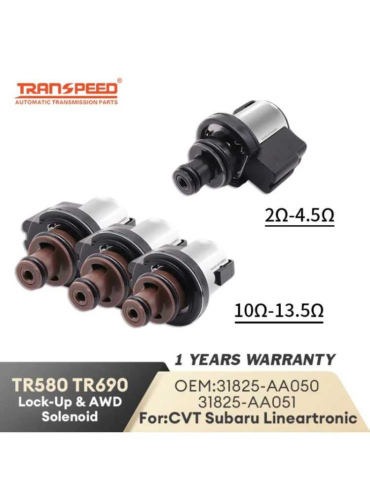 TRANSPEED Zestaw zaworów blokujących i elektrozaworów AWD do konwertera momentu obrotowego TR690 TR580, skrzynia biegów CVT 31825-AA050 31825AA051 52 do Subaru — 2