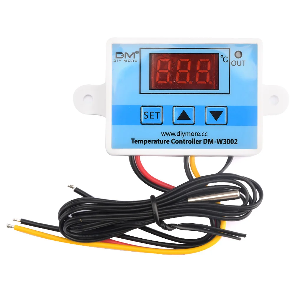 DM-W3002 Microcomputer digital temperature controller Temperature sensor Thermostat DC12/24V AC110-220V