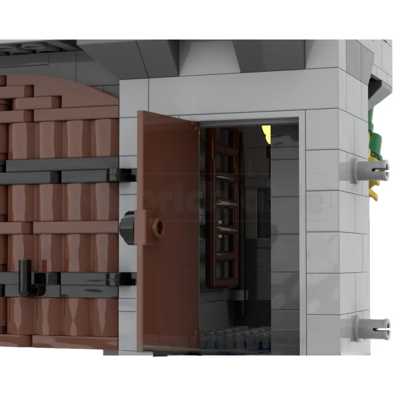 Modello di gatehouse con castello modulare architettonico MOC - set di giocattoli con blocchi di piccole particelle con 953 pezzi - adatto a tutte le imprese