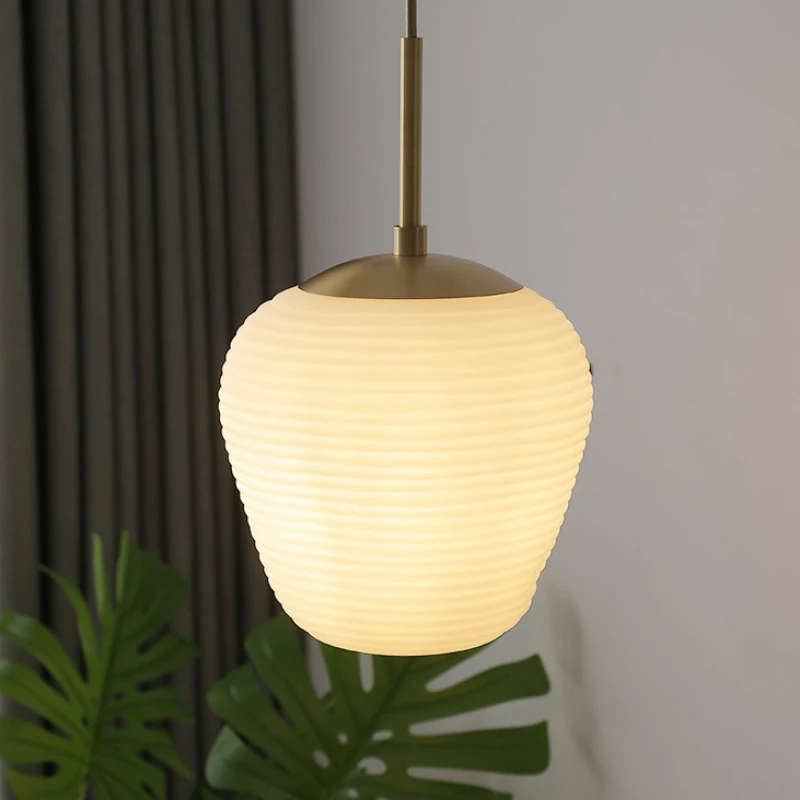 Nordic Minimalist Glass Pendant Lights Homestay Restaurant Bar Counter Kitchen Coffee Shop Small LED Chandeliers Home Decorative