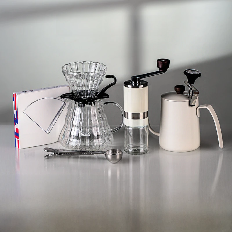 Simple Hand Brewed Coffee Set, Hand Grinder, Coffee Machine, a Full Set of Coffee Pot, Homehand Brewed Outdoor Equipment