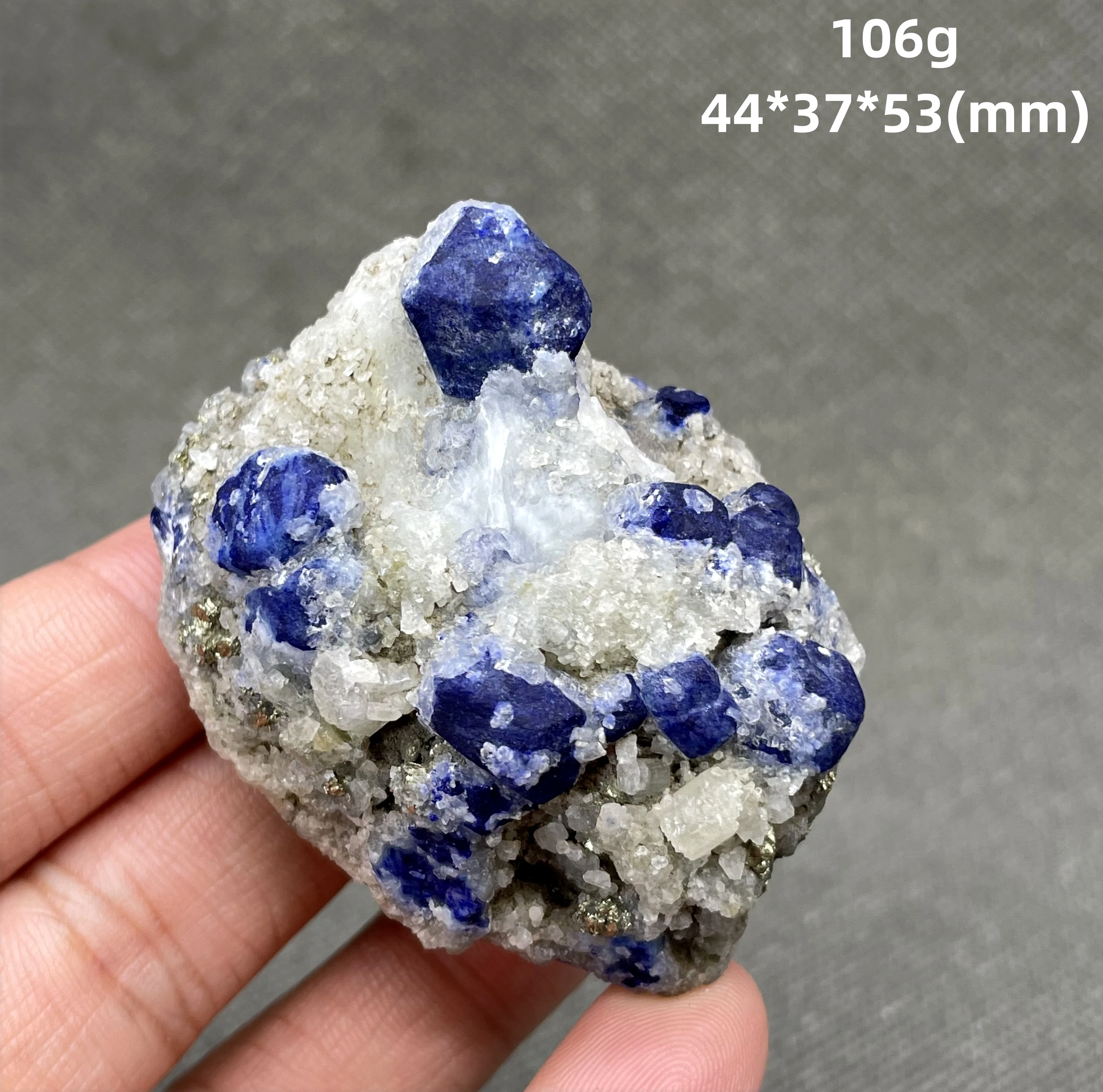 

106 g Natural Afghan Old Mine single crystal lazurite Lapis lazuli Specimens stones and crystals quartz