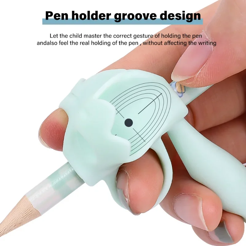 3Pcs Children's Writing Posture Pen Holder Soft Silicone Pencil Holder for Kids Learning Aid Grip Posture Correction Stationery