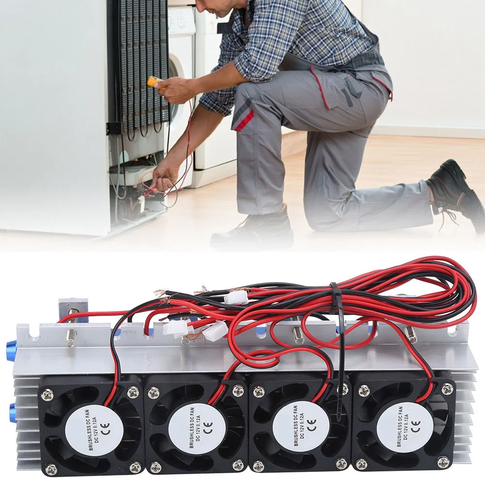 Semiconductor Refrigeration 12V for peltier Cooler Aluminum And Plastic Construction Anti-Slip Feet Cooling Power 170W