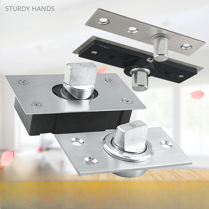 1 set of thickened stainless steel heaven and earth hinges with heavy-duty up and down 360 degree rotating axis invisible hinges