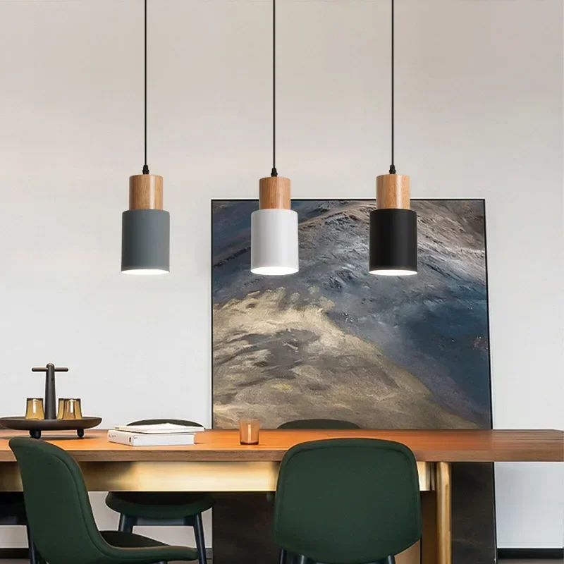 

DINDALLED Nordic Pendant Lamp for Dining Room Bedroom Bedside Cafe Bar Chandelier Luster Lighting E27 Fixture Home Decoratioan