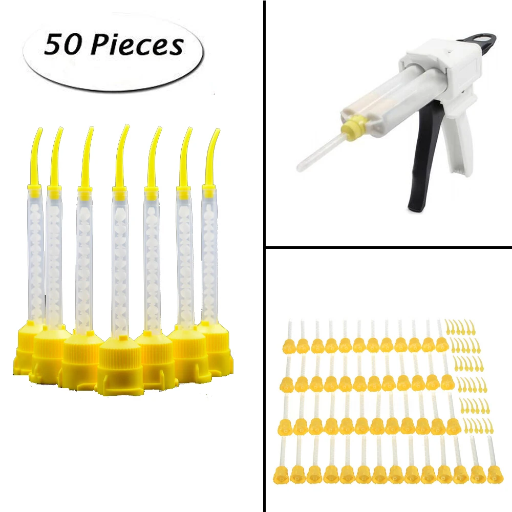 

Dental Impression Mixing Tips Yellow Silicone Rubber Conveying Mixing Head Tube Nozzle Dentistry Materials Light Body