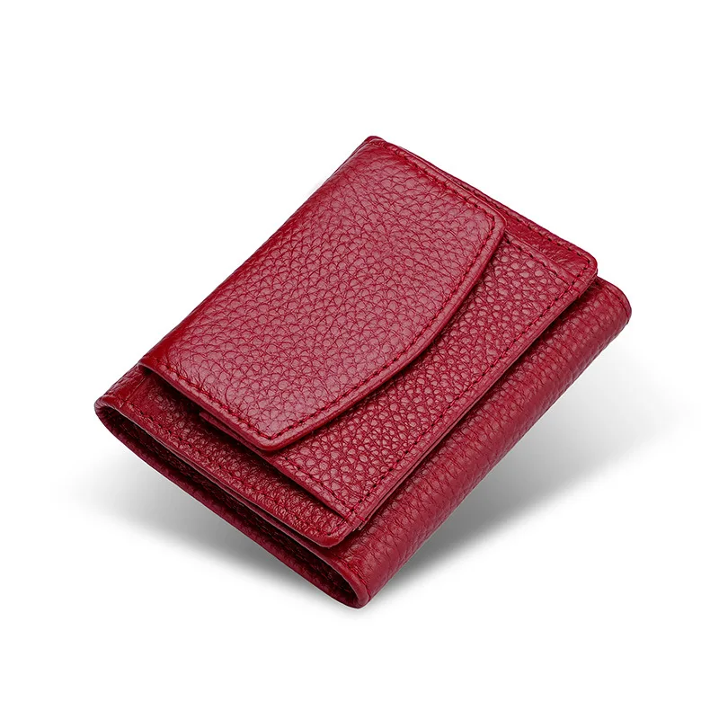 Men Women Cute Short Wallet Solid Color Hasp Coin Purse Bank Credit Card Holder Slim Small Money Bag Small Black Purse