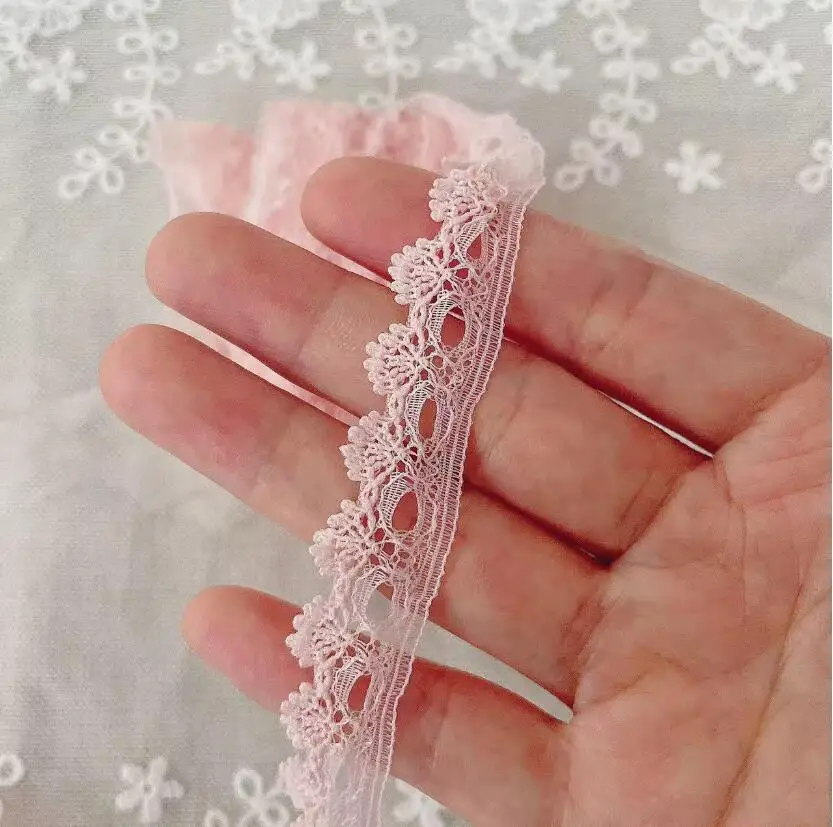 10 متر حار الأوروبي الراقية نسيج الدانتيل والتطريز الجلد الوردي الدانتيل تقليم زين الزفاف DIY بها بنفسك اليدوية مجوهرات اكسسوارات