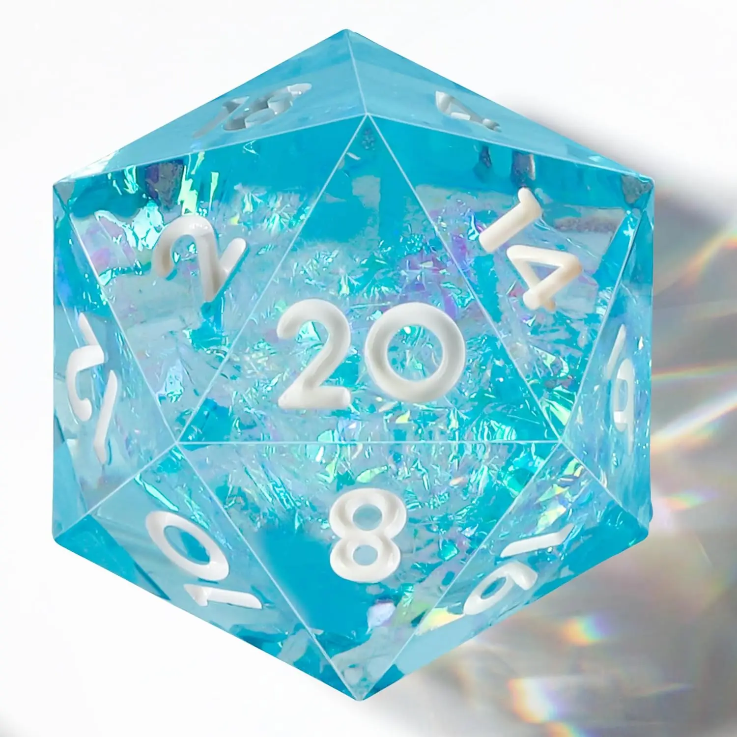 

Handcrafted Precision Resin Dice Set (7-Piece) - Multi-Faceted Math Teaching Dice for RPG & Board Games: D20, D12, D100, D10, D6