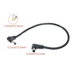 18AWG DC Power Cord 5.5x2.5mm / 5.5*2.1mm Both 90 Degree Angel Type Cable 5.5/2.1mm Plug Supply Adapter 10A 0.3m/1.5m