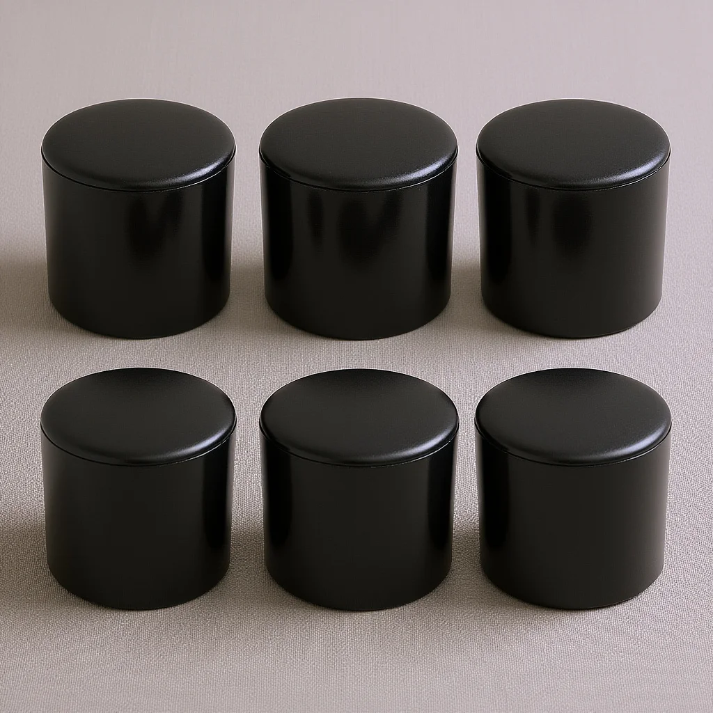 

6Pcs Black Cylindrical Pull Knobs for Door Heavy Duty Rustproof Easy to Install Handles Suitable for Sliding Cabinet Wardrobe
