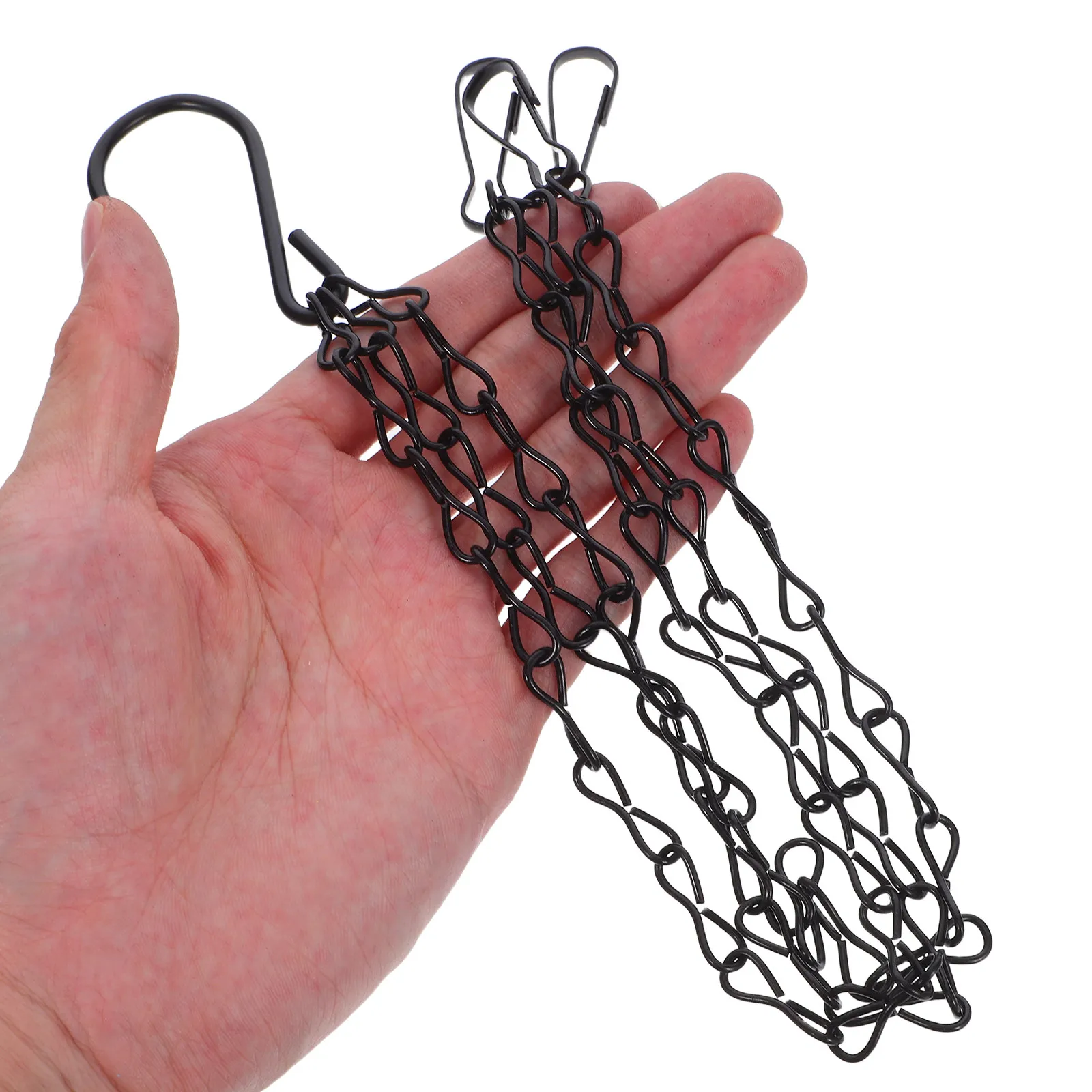 

4Pcs Hanging Planter Chain Metal for Outdoor Garden Use Sturdy Iron Chain with Hooks Heavy Duty Support for Flower Pots Baskets