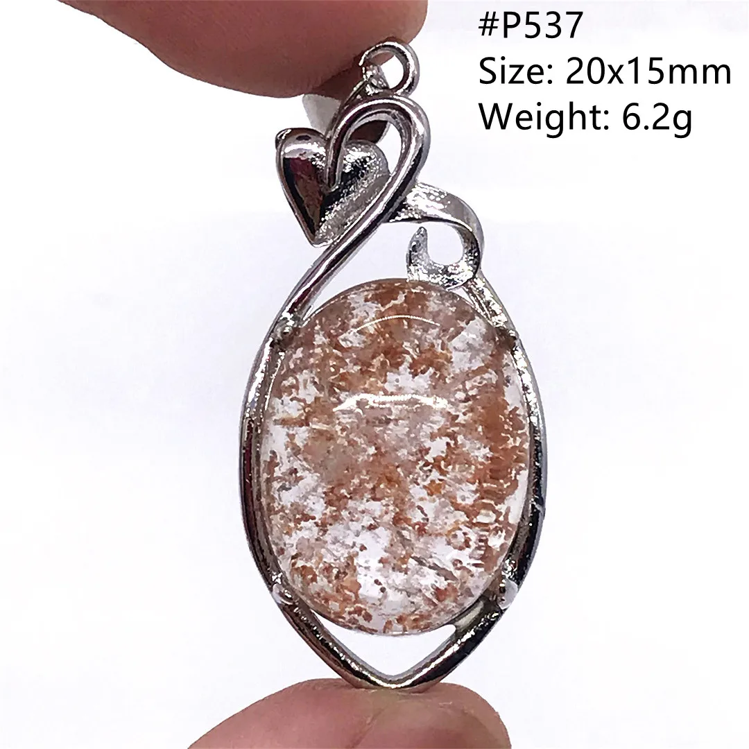 Top Natural Ghost Phantom Quartz Necklace Pendant For Women Lady Men Healing Gift Luck Crystal Beads Silver Clear Gemstone AAAAA