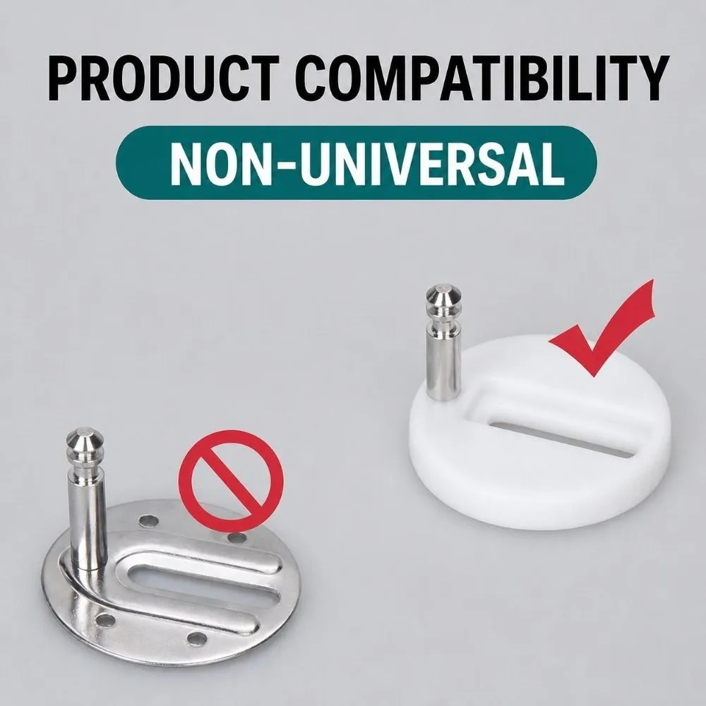 Replacement Toilet Bolt Caps 55/60/65mm PVC Toilet Hinge Cover Moisture Resistance Stainless Steel Decorative Screw Cap