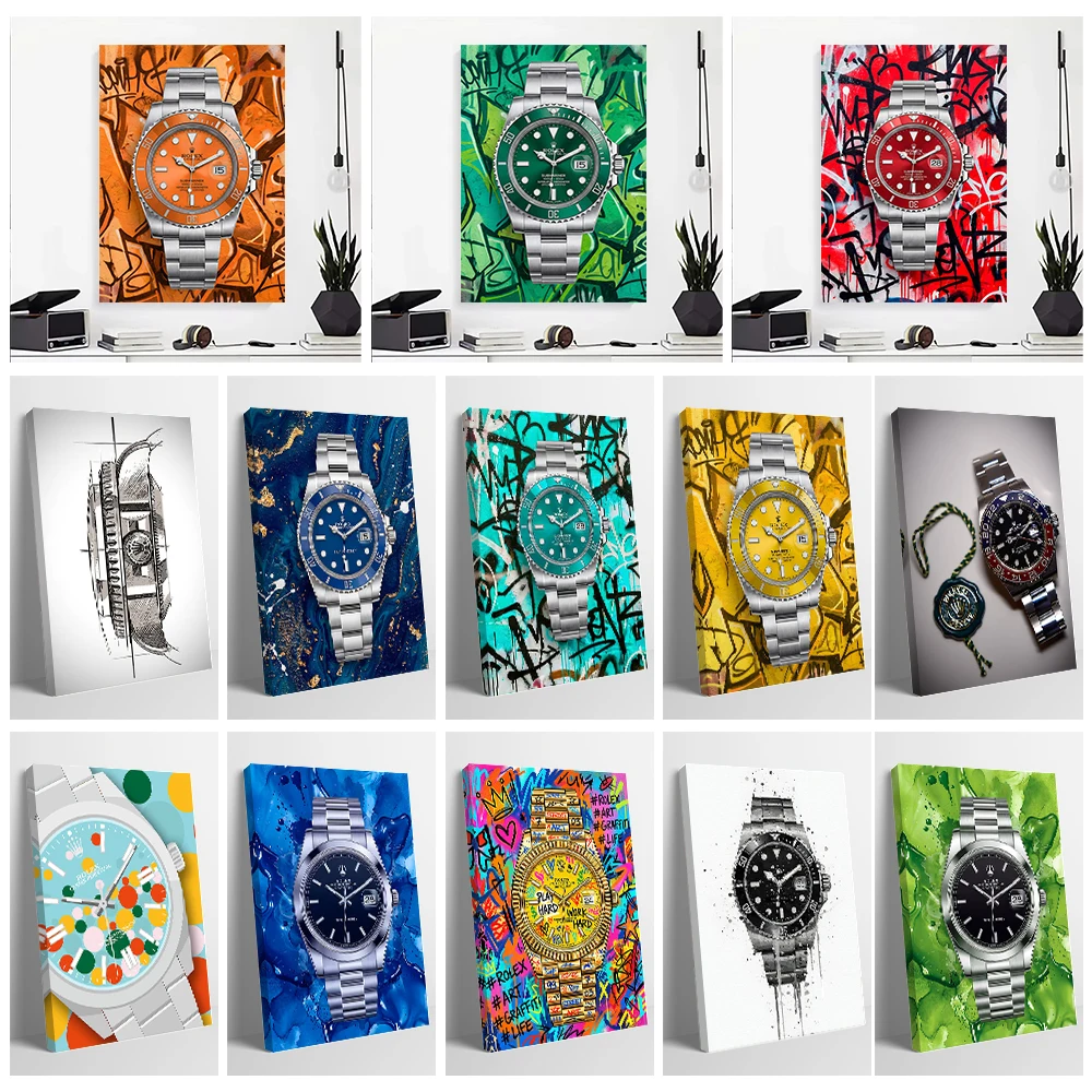 Rolex-Uhren Poster Leinwand-Wandkunst Personalisierte Bilder Druck für Fans Raumdekoration Ästhetik Heim-Dekorationskunst