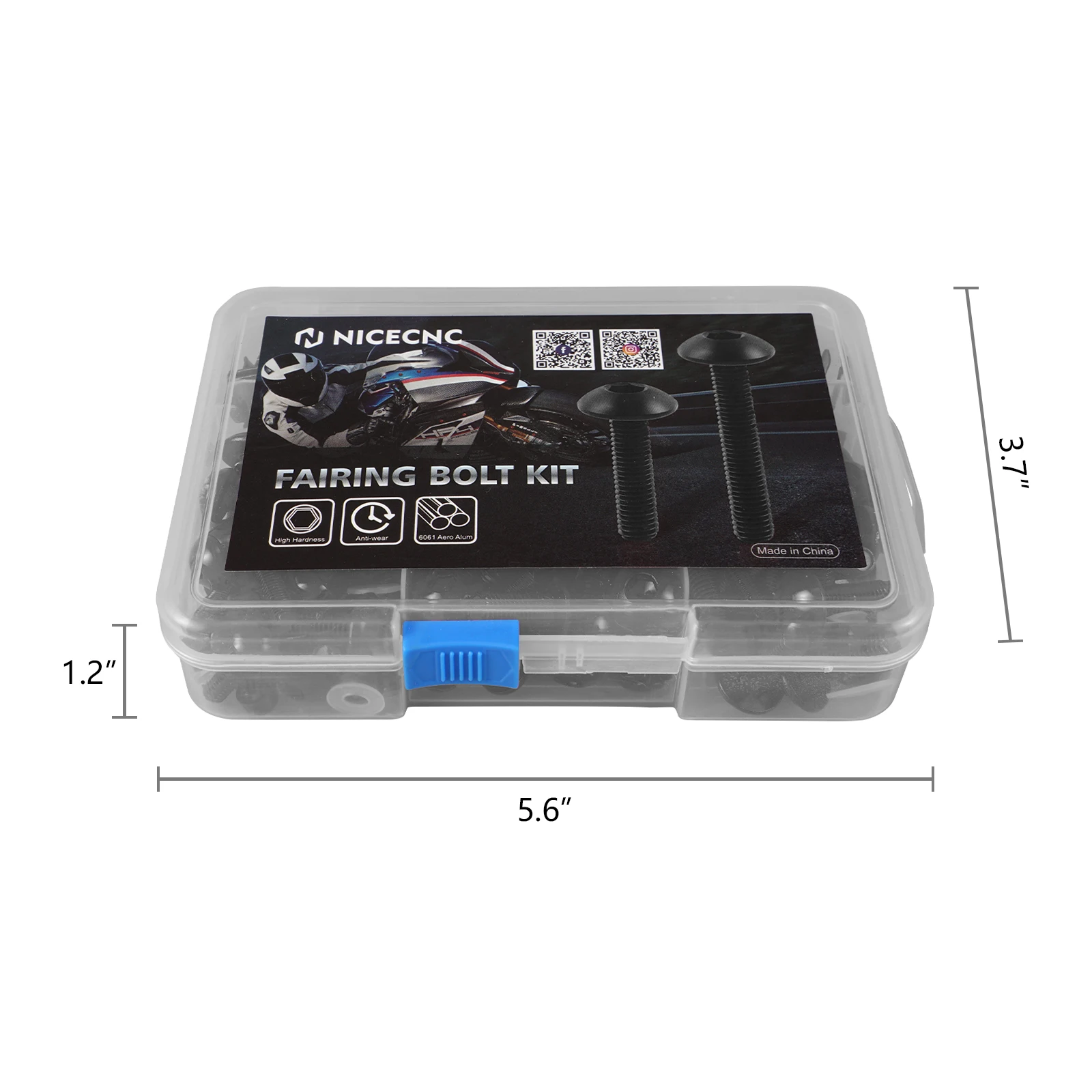 (EU-Lager) 155-teiliges Motorrad-Verkleidungsschrauben-Set für Suzuki GSXR600 GSXR750 GSXR1000 GSXR1100 GSX600F 750 1100F – Detail 4