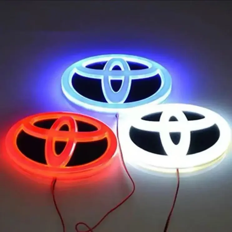 

1PC 4D Car Front Grille Trunk Logo LED Light Retrofit for Toyota Corolla Reiz PRADO Yaris LANDCRUIS Camry Vios Highlander LVALON