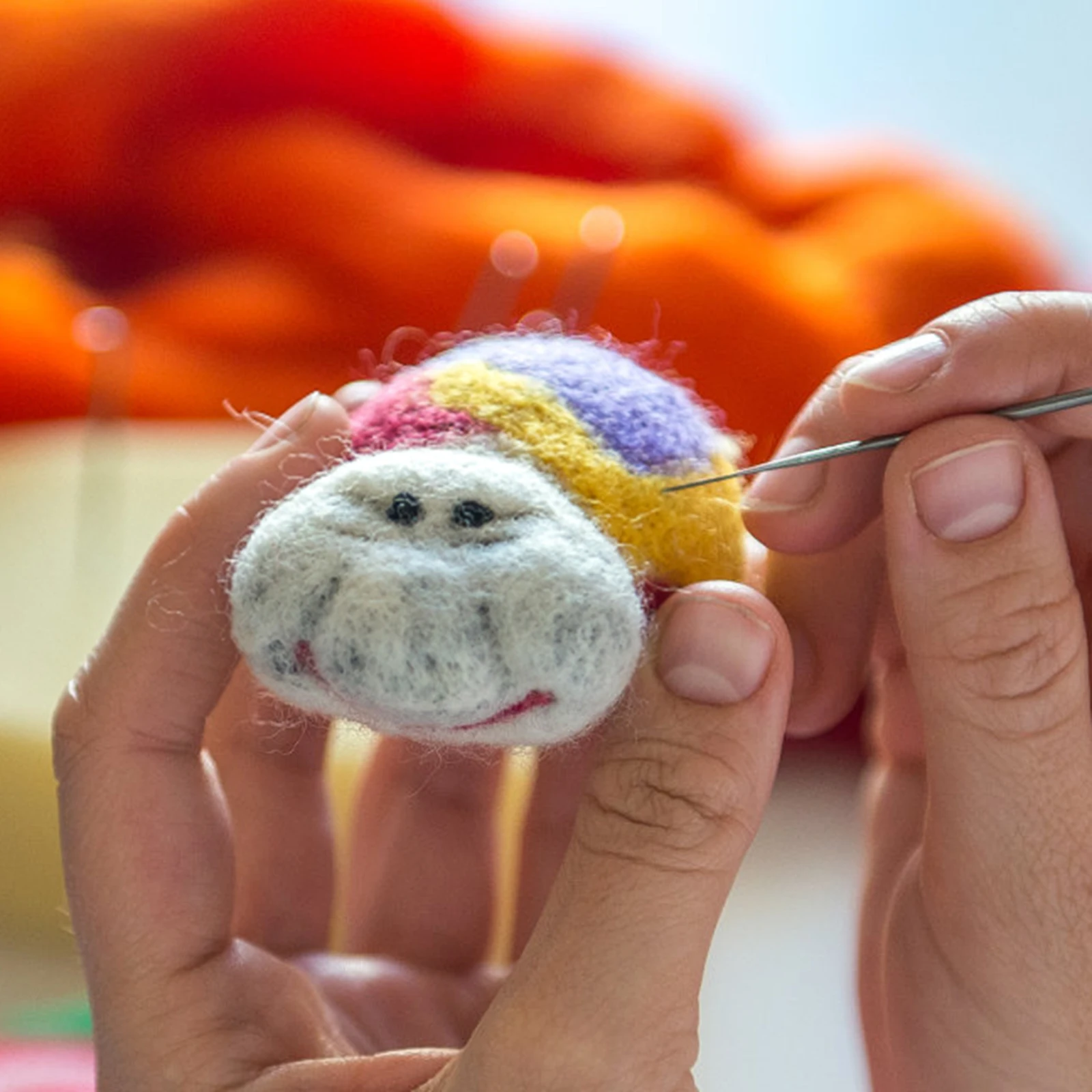 

36 Colors Wool Fiber Fleece 3g Each DIY Needle Felting Supplies Spinning Yarn Craft Materials Pouch Storage