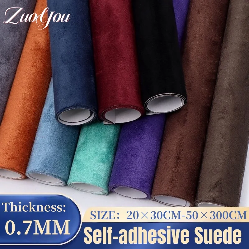 

Self Adhesive Suede Leather Fabric for Car Interior Modification Suede Wrap Sticker Auto Renovation Door Panel Workbench Decor