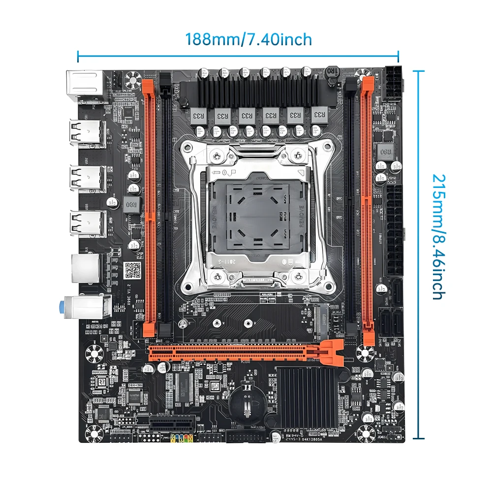 MOUGOL X99 Gaming-moederbord met 2650 V4 CPU Dual Channel DDR4-geheugen PCIEx 16 LGA2011-3 Ondersteuning M.2 NVME voor desktopcomputers