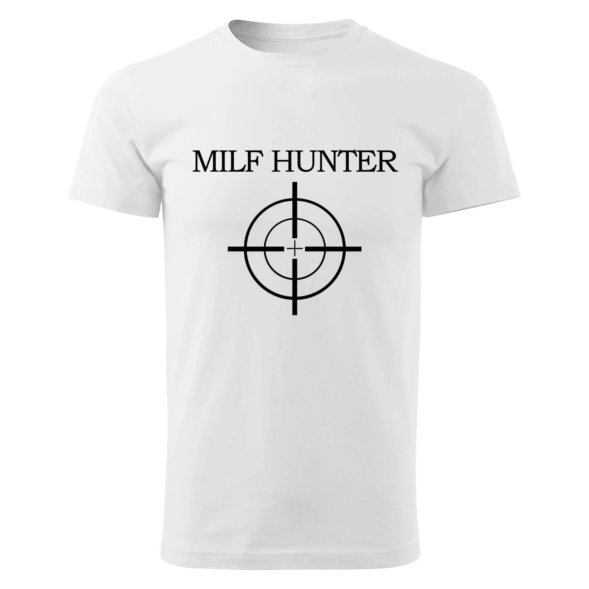 

Milf Hunter Graphic Print Summer Luxury Brand Pure Cotton Men's and Women's T-shirt Short Sleeve Street Fashion Trend Clothing
