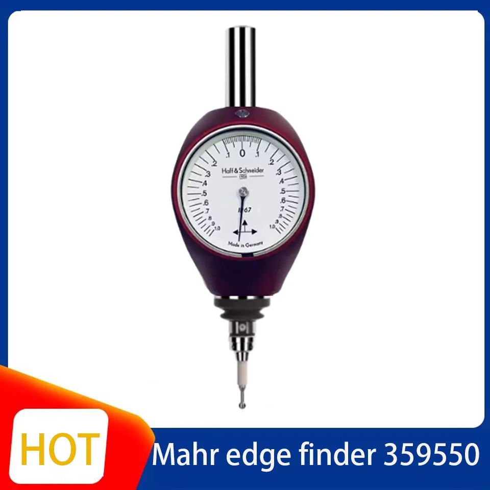 German original Mahr3D edge finder pointer type 16 handle Mar 359550 red measuring head 3D dividing rod