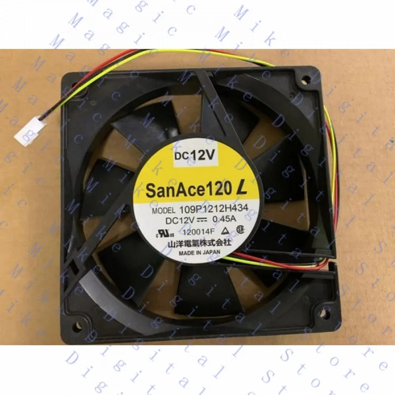 

UU 1PC For 12V 0.45A 3 line 120*120*25MM 109P1212H434 fan