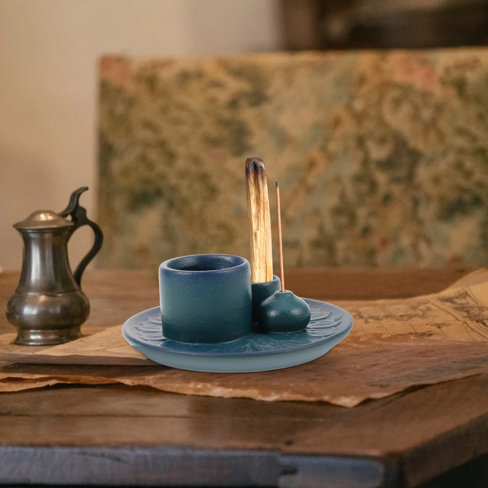 

Sage Incense Holder for Burning Ceramic Smudging Stick Burner Desktop Decor Aromatherapy Home Purifying Accessory