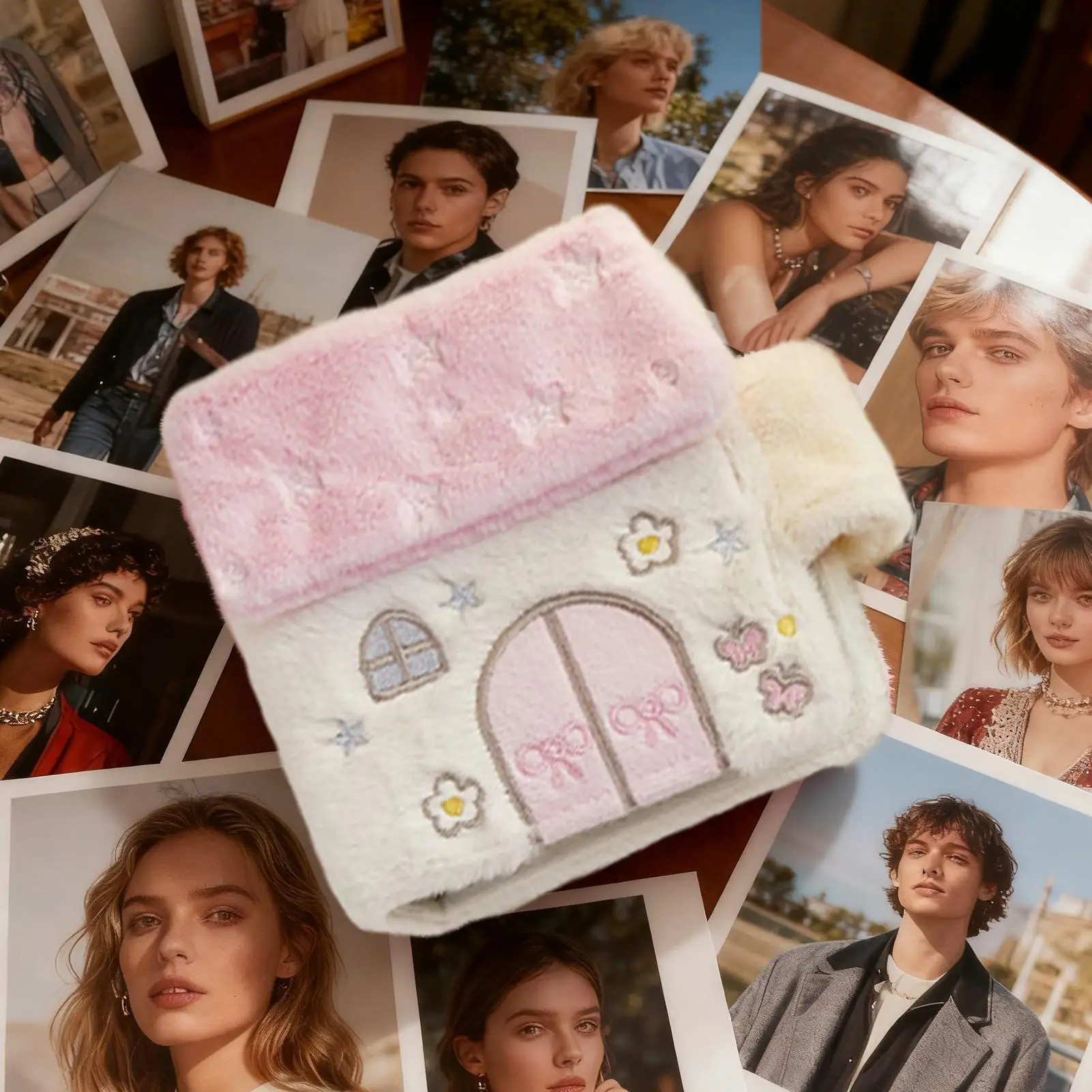 

Photo Card Binder Caute Plush Album With 20 Inner Pages Photo Card Storage Book For Collector 3 Inch Pictures Sticker Trading