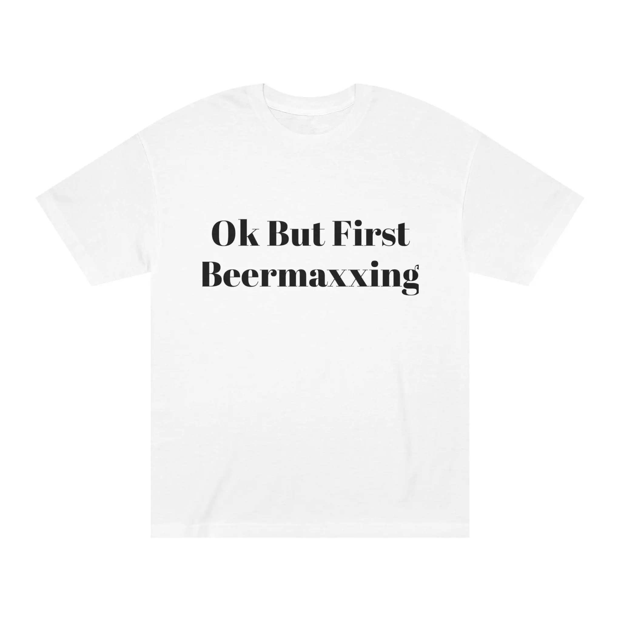 

Beer Party Text Graphics Printing Summer Luxury Brand Cotton Men's and Women's T-Shirts Short Sleeves Street Trend Fashion