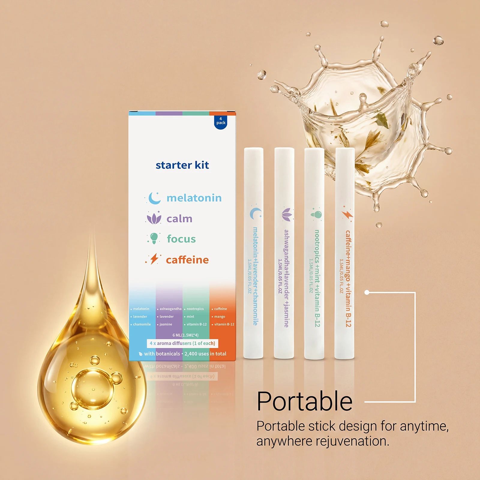 Natrual Herbal Diffuser Pen Lung Purifier Improving Breathing Relieve Anxiety Boost Body Immunity Health Care Energy Bar Stick