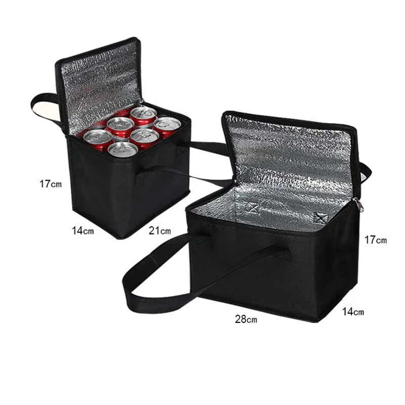 Large Capacity Thermal Insulation Lunch Bag Non Woven Fabric Food Storage Picnic Bags Tote Portable Cooler Aluminum Foil Handbag