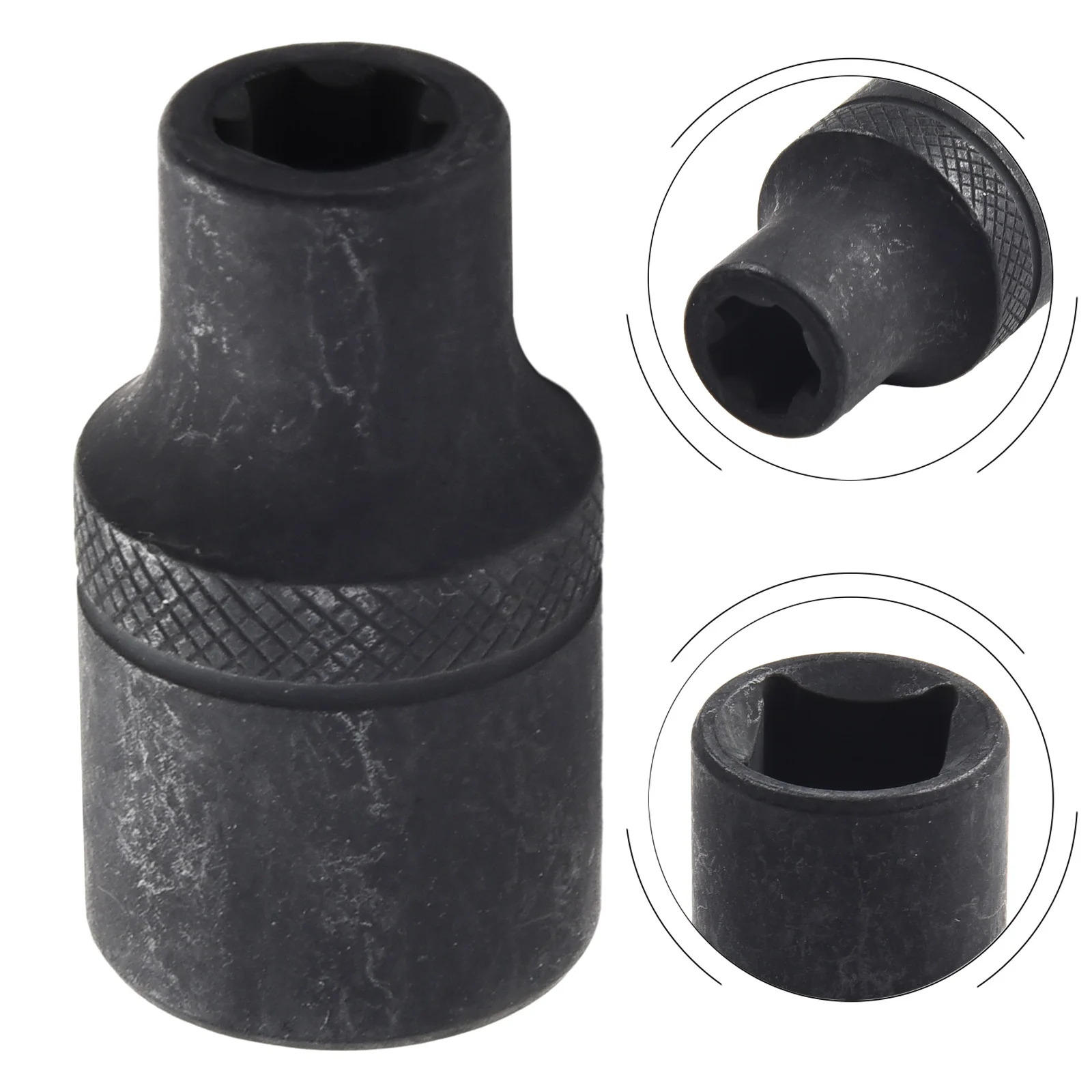 Five-flower Screw Removal Sleeve Black Brand New Practical Replacement Steel Stylish Good Effect Elegant Design