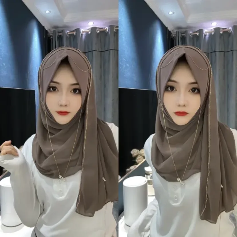 Muslim Hijab for Young Girls, Female Hats, Holiday Hijab, Young and Sweet, 2024 Autumn