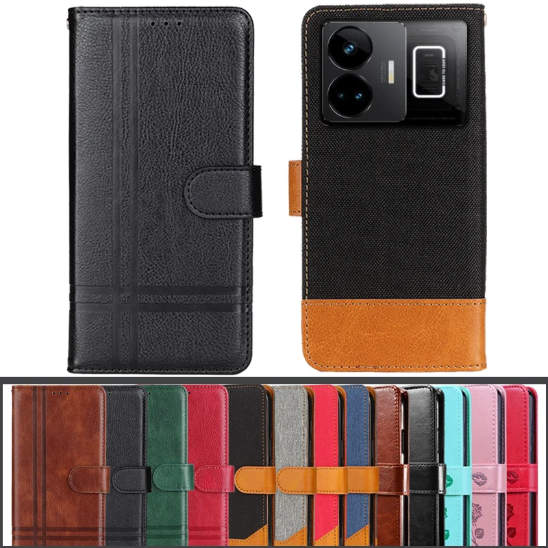 Realme GT NEO 5 Luxury Skin Texture Leather Flip Case Wallet Book Shockproof Cover For Realme GT Neo5 240W RMX3706 Phone Bags