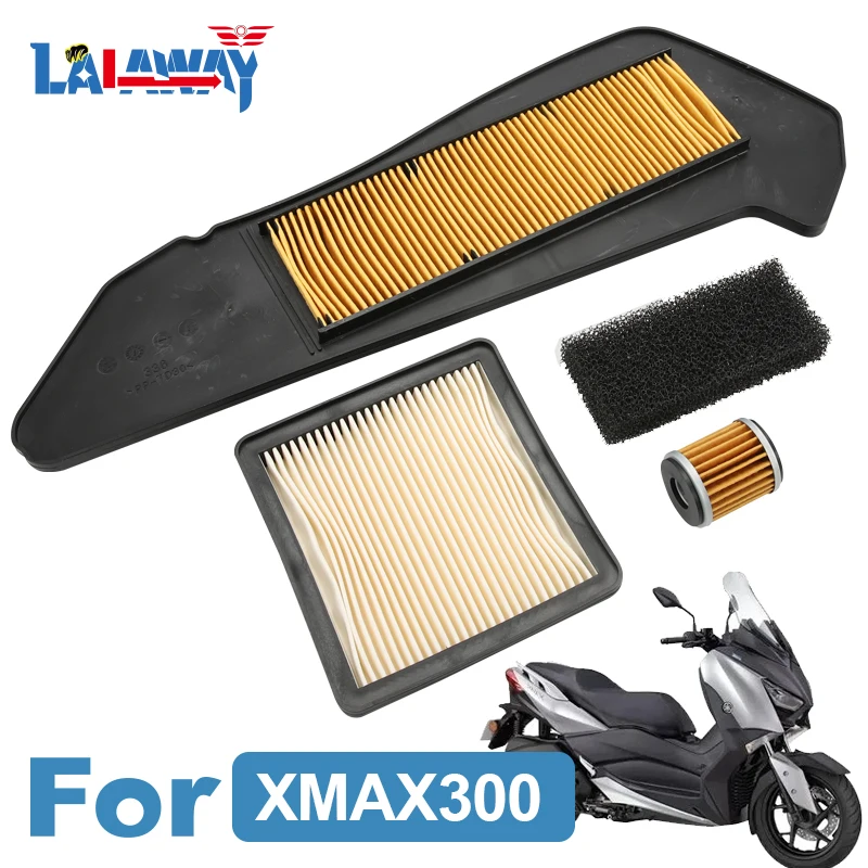 

4 Piece Set ,For Yamaha XMAX300 Motorcycle Air Filters Intake Cleaner ,Motorcycle Accessories ,Transmission case filter element