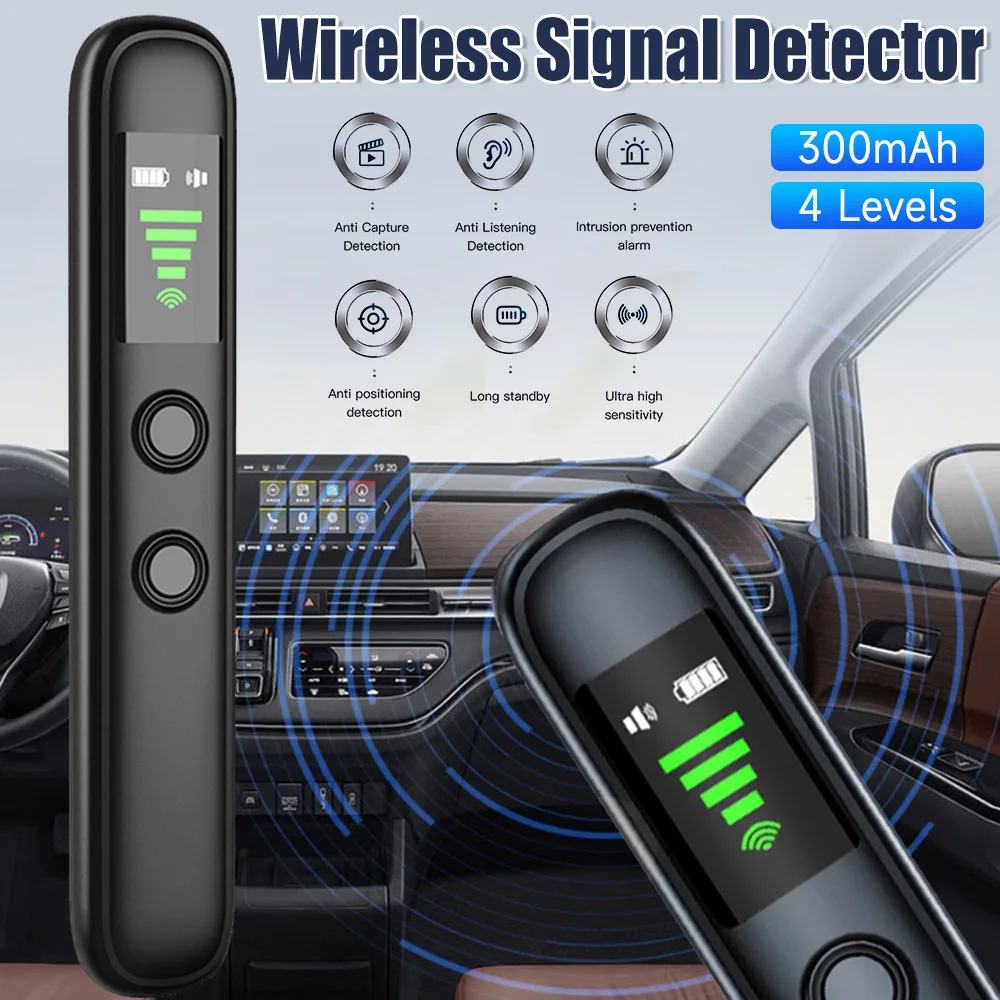 

Wireless Signal Detector 4 Levels Sensitivity Camera Detector Anti-location Detector Professional GPS Search Devices for Travel