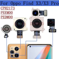 Original Front Rear Camera For OPPO Find X3 Pro CPH2173, PEEM00 PEDM00 Telephoto Ultrawide Back Main Camera Module Flex Cable