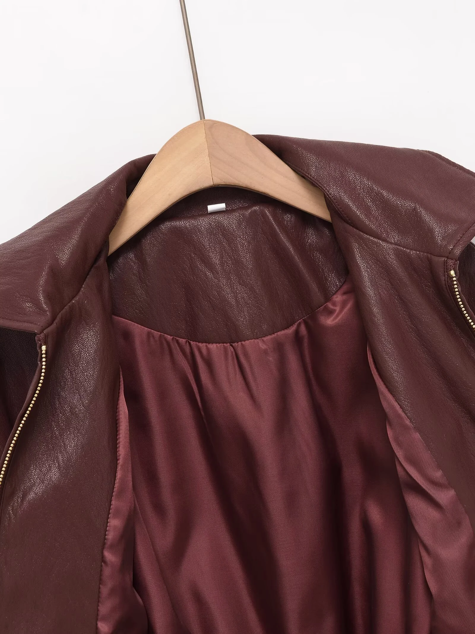 Nuovo Prodotto Invernale 2026 Giacca di Alta Gamma a Maniche Lunghe con Colletto in Ecopelle e Vita Elasticizzata Cappotto in Pelle da Donna