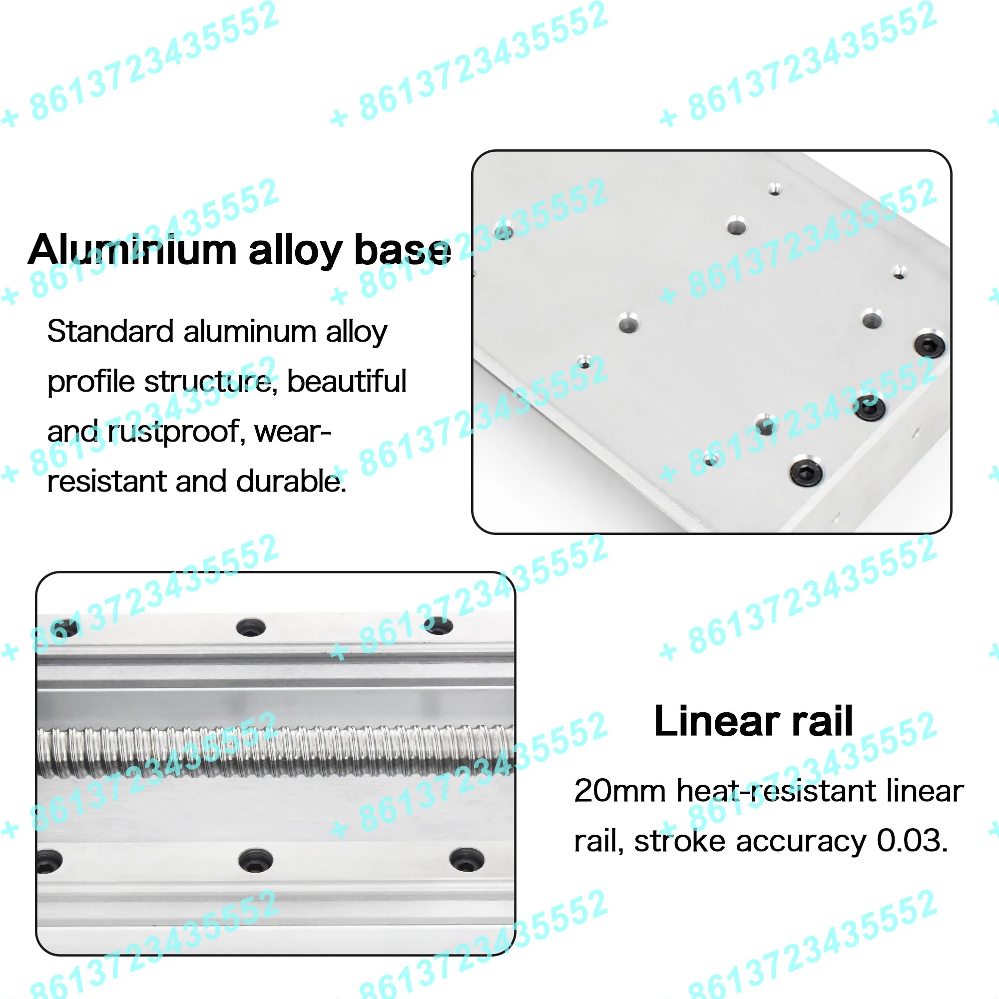 ZBX150 100-600mm CNC Linear Stage Motion Actuator X/Y/Z Axis Cross Sliding Table Double Linear Slide Rail Guide 1605 Ballscrew