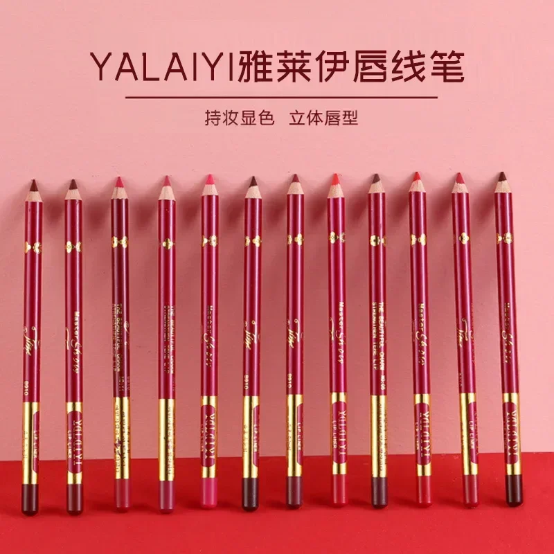 YALAIYI 13 色リップライナーペンシル防水色落ちしやすい初心者向けフォギーマット長持ちリップメイクアップペン