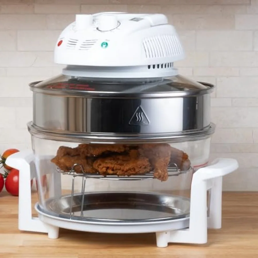 

Air Fryer - Halogen Oven with 12 to 17 Quart Capacity, Accessories, and Time and Temperature Controls - Glass Air Fryer, Roaste