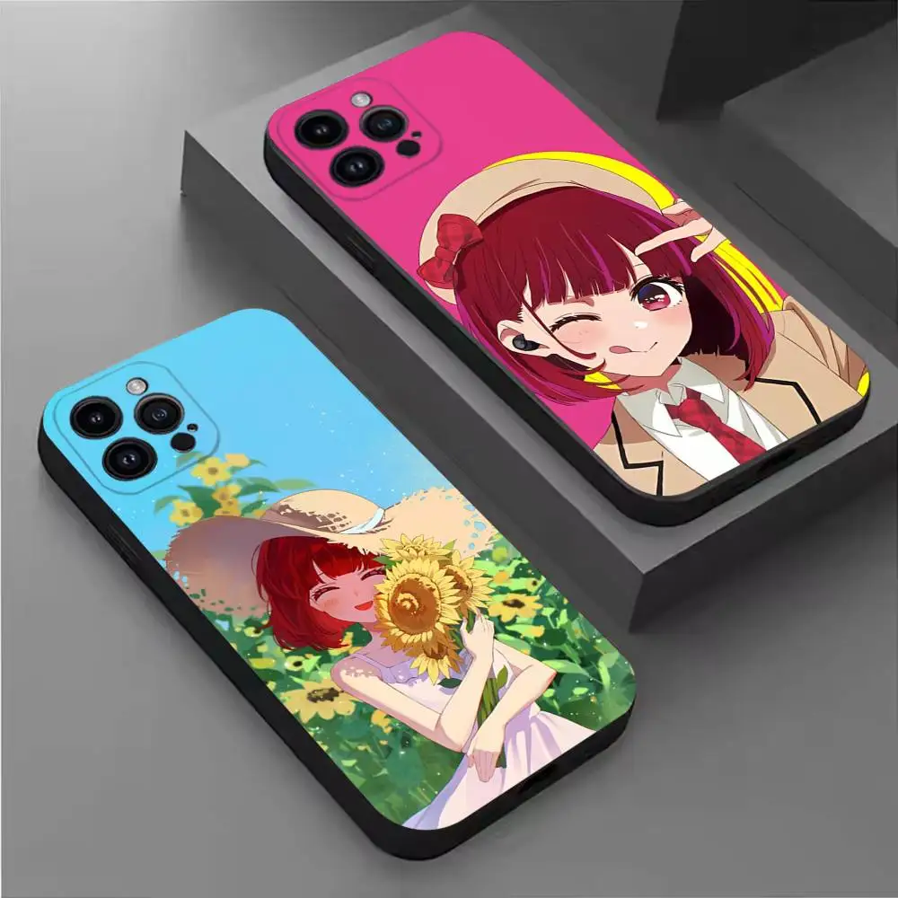 

Oshi no Ko Kana Arima Phone Case For iPhone 17,16,15,14,13,12,11 Plus,Pro Max,XS,X,XR,SE,Mini,8,7,Soft Silicone Black Cover