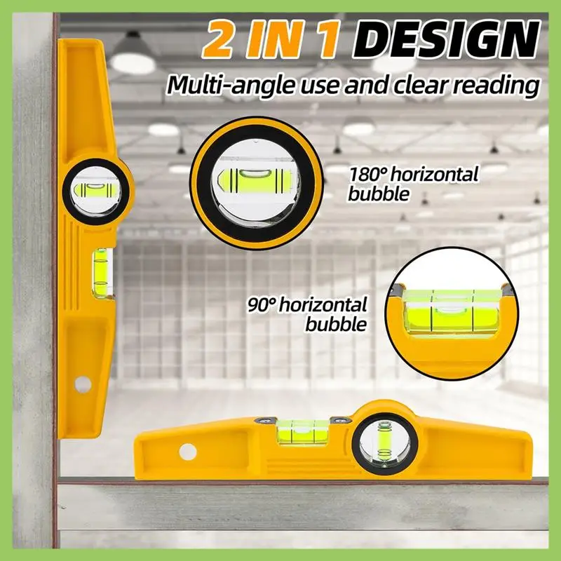 

10 Inch Aluminum Diecast Magnetic Level, Magnetic Professional Scaffolding Spirit Level With Rare Earth Magnet And Bag
