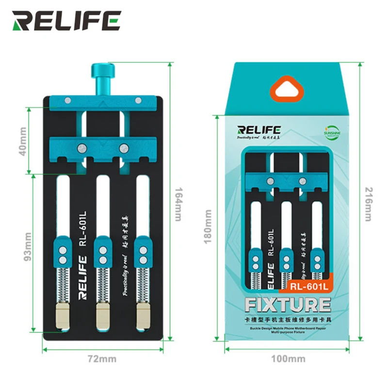 RELIFE RL-601L Three-axis Motherboard Fixture PCB Holder for Mobile Phone Motherboard Repair Chip Deglue Soldering Tools