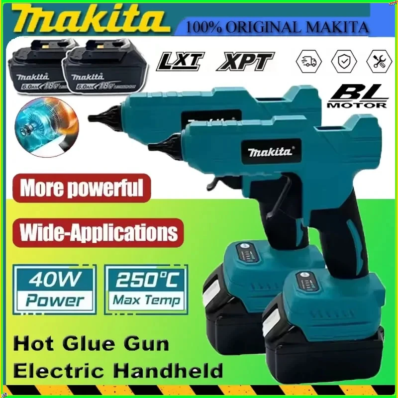 

Makita Cordless Electric Handheld Hot Glue Gun Repair DIY Tool Hot Melt Welding Hot Air Gun Anti-scald Nozzle for 18V20V Battery