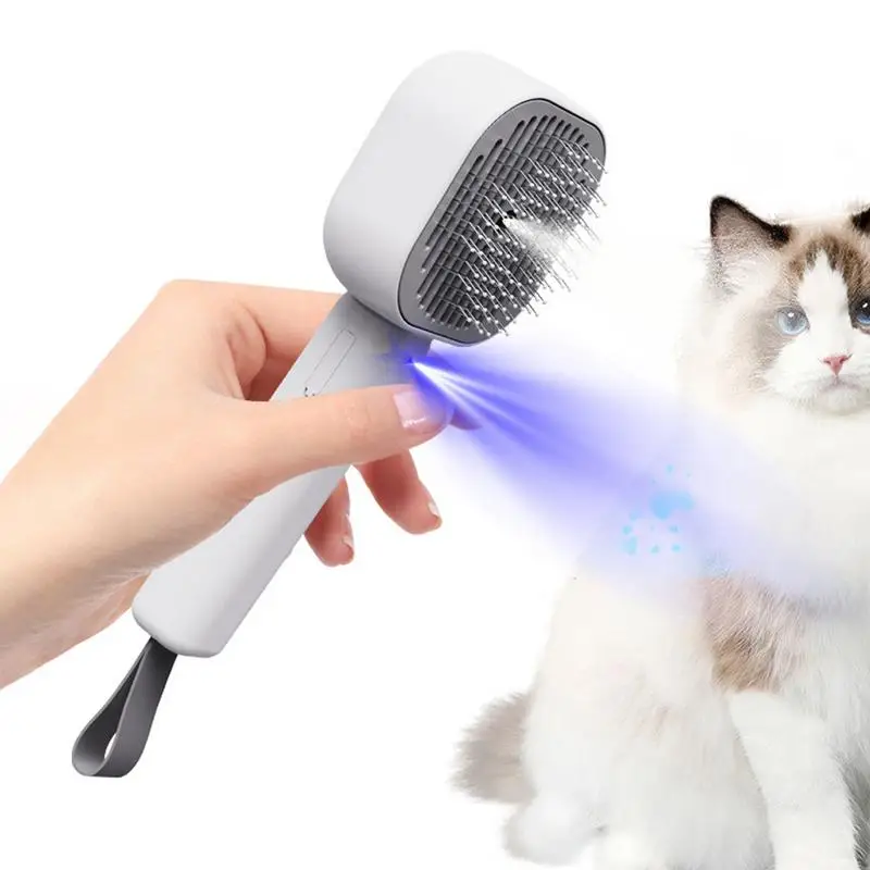 

Steaming Cat Brush Pet Water Brush Rechargeable Cat Hair Brush Cat Hair Remover Cat Cleaning Massage Brush For Dogs Cats